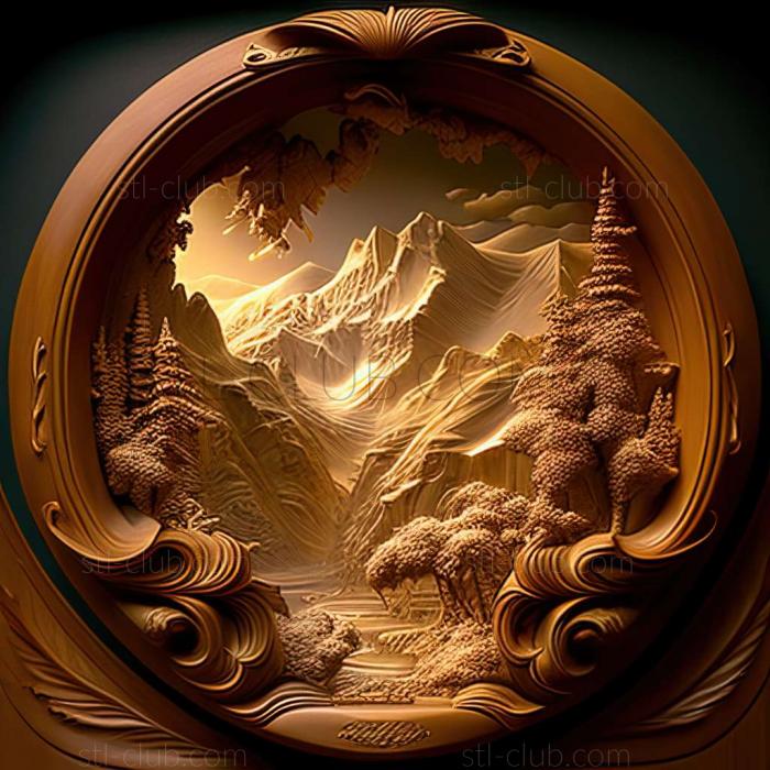 3D model Thomas Moran American artist (STL)